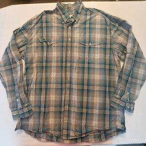 Men's Blue Plaid Shirt